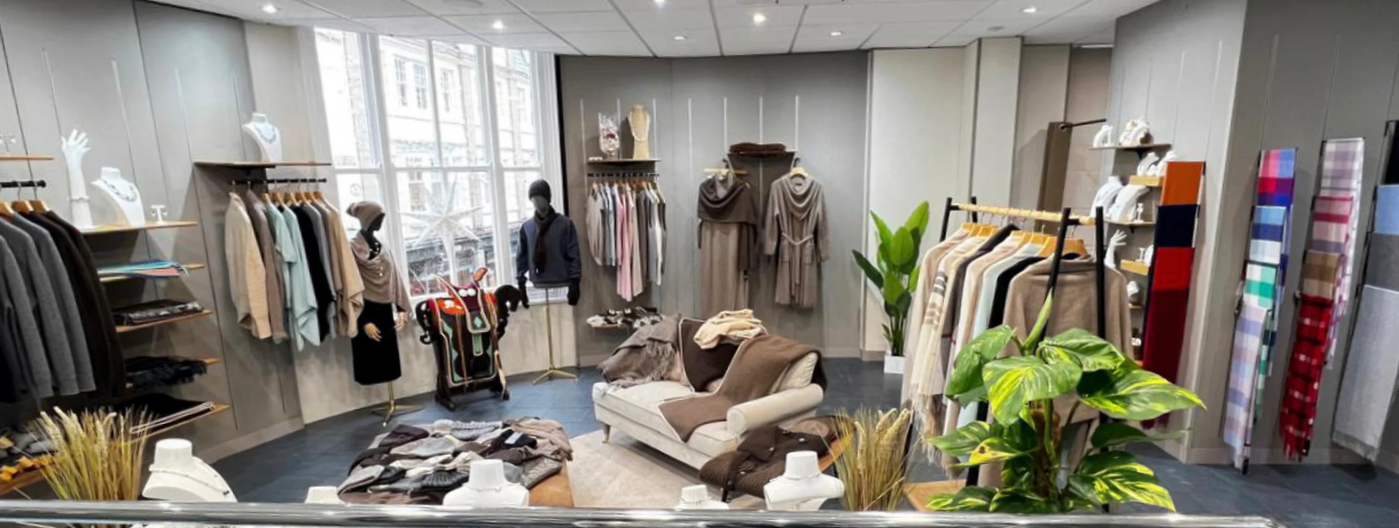 Photo showing the first floor of Unur's flagship store in St Helier, Jersey